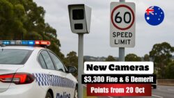 New Photo Radar Activation in Australia 20 October 2025 – Drivers Face $3,300 Penalties and Six Demerit Points for Excess Speed