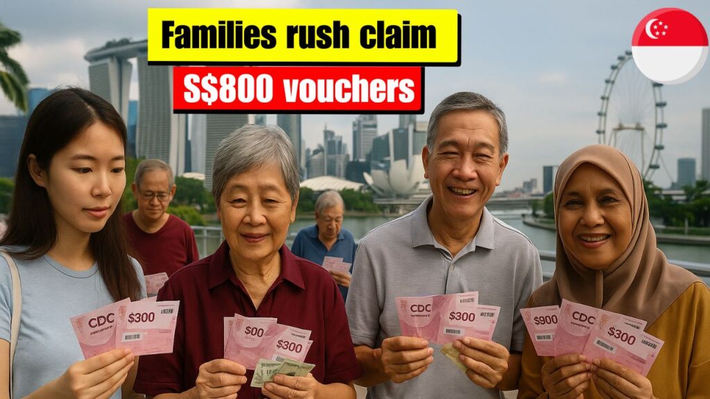 Senior Citizens rush to claim S$800 CDC vouchers